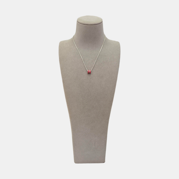 Pop H Metal Silver Necklace