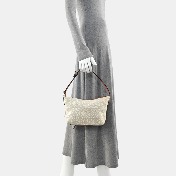 Anagram Small Monogram Canvas Beige