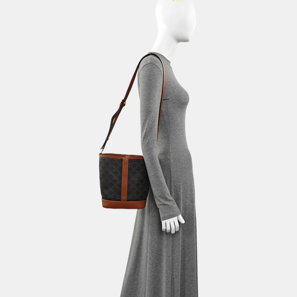 TRIOMPHE CANVAS Small Coated Canvas Brown