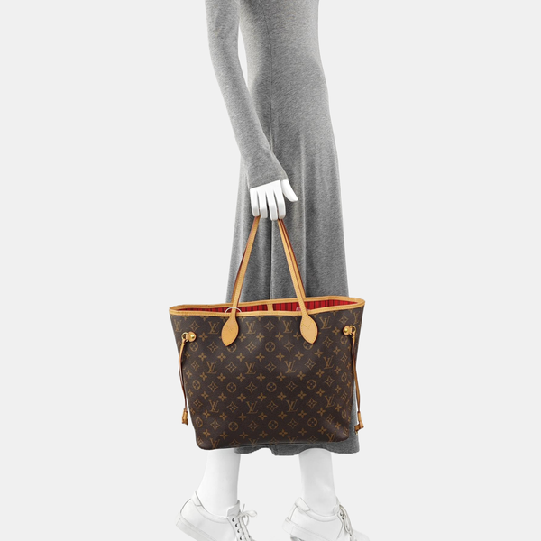 NEVERFULL MM Monogram Coated Canvas Brown