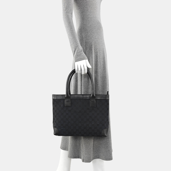 Monogram Canvas Tote Bag Blue