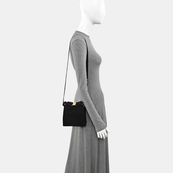 Suede Shoulder Bag Black