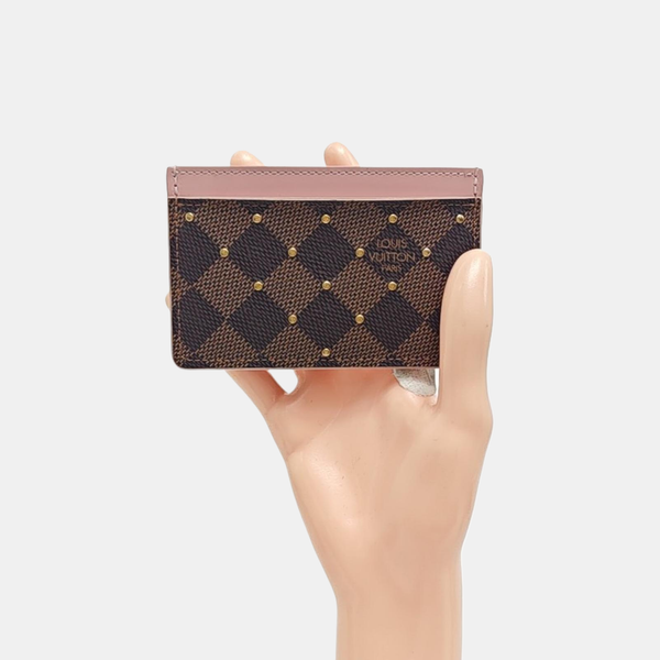 Damier Ebene Coated Canvas Card Holder Brown