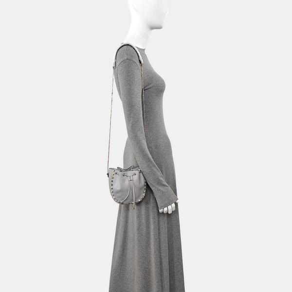 Calfskin Shoulder Bag Gray