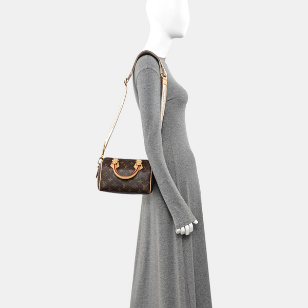 SPEEDY 20 Monogram Coated Canvas Brown