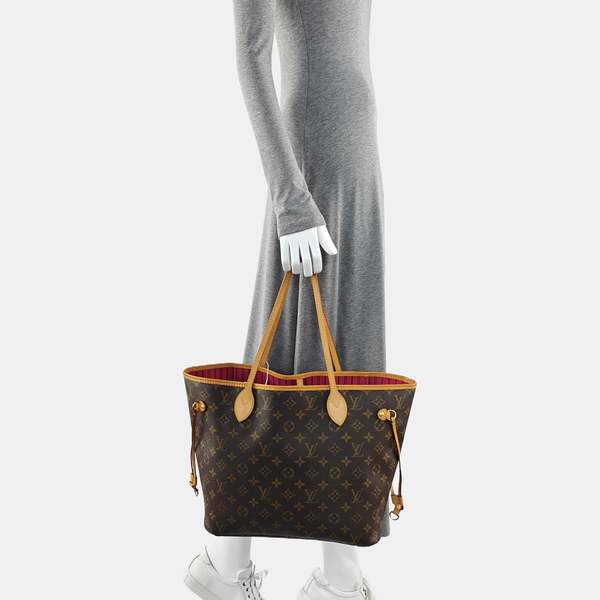 NEVERFULL MM Monogram Coated Canvas Brown