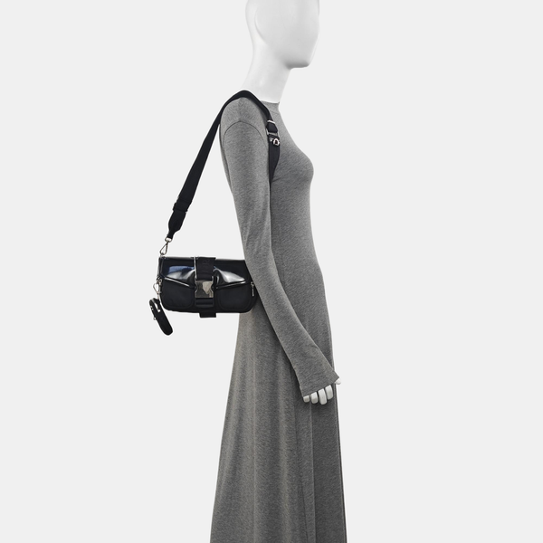 Fabric Shoulder Bag Black