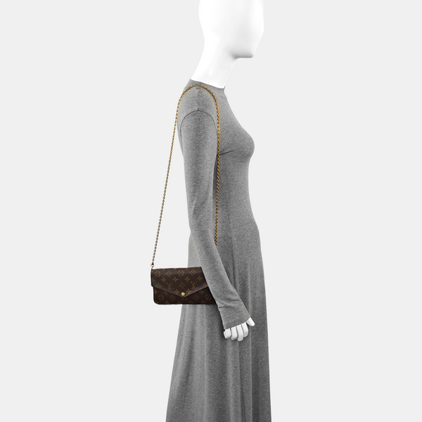 FÉLICIE Monogram Coated Canvas Brown
