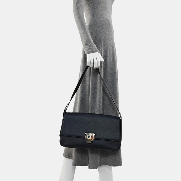 Calfskin Shoulder Bag Blue