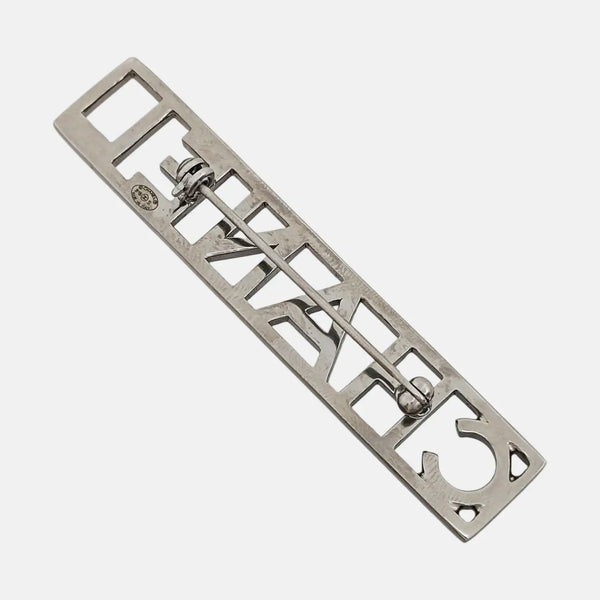 Metal Gray Brooch