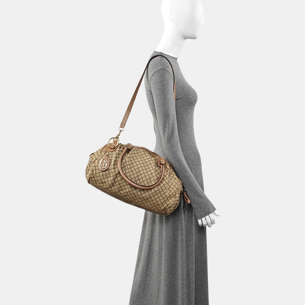 Sukey Quilted Canvas Beige
