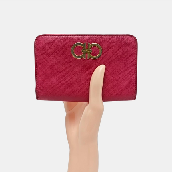 Calfskin Card Holder Red