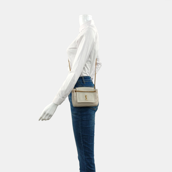 NOLITA Mini Quilted Lambskin White
