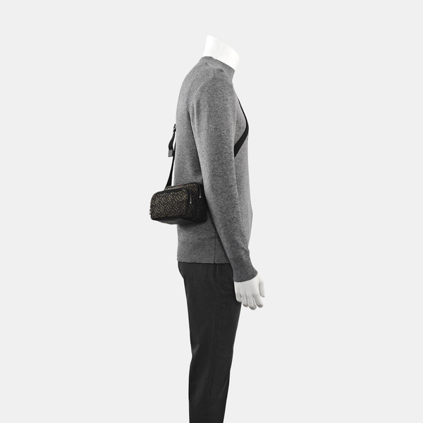 Monogram Fabric Shoulder Bag Gray