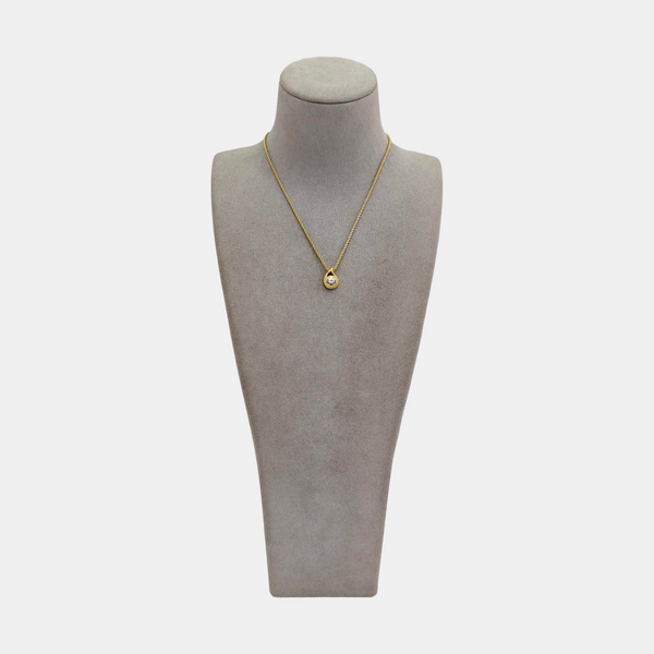 Twist Round Metal Gold Necklace