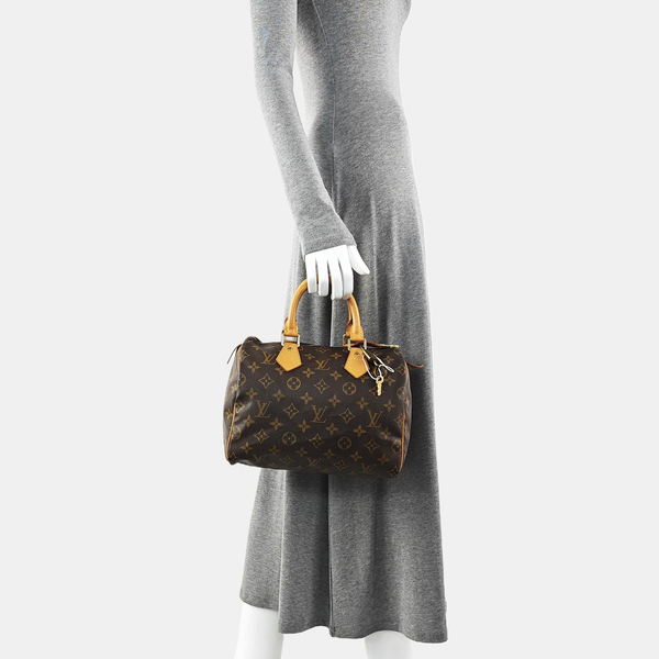 SPEEDY 25 Monogram Coated Canvas Brown