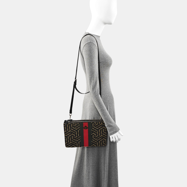 Coated Canvas Shoulder Bag Multicolor