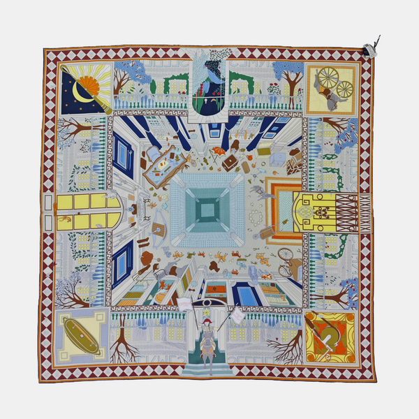 Mulberry Silk Silk Scarf Blue