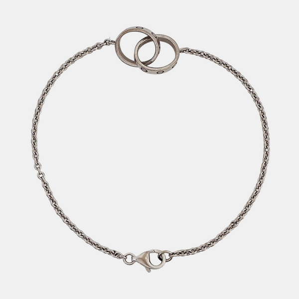 LOVE 18k White Gold Silver Bracelet