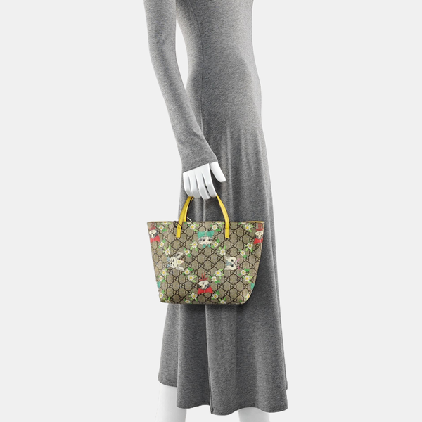 Coated Canvas Tote Bag Beige