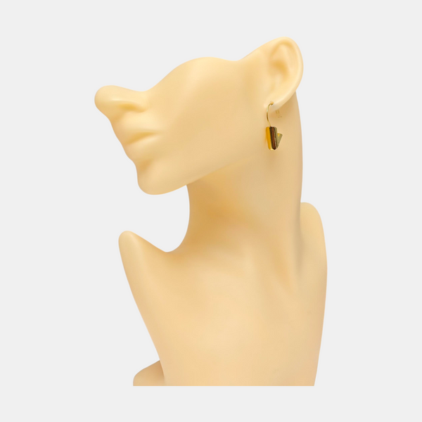 ESSENTIAL V Brass Gold Earrings
