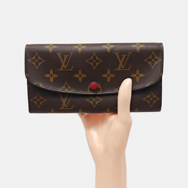 EMILIE Monogram Coated Canvas Brown Wallet