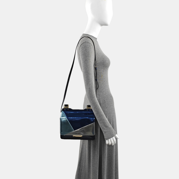 Calfskin Shoulder Bag Blue