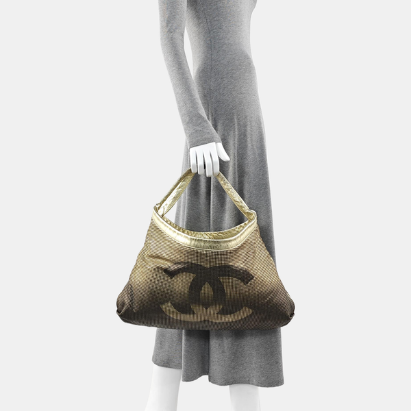 Calfskin Shoulder Bag Gold