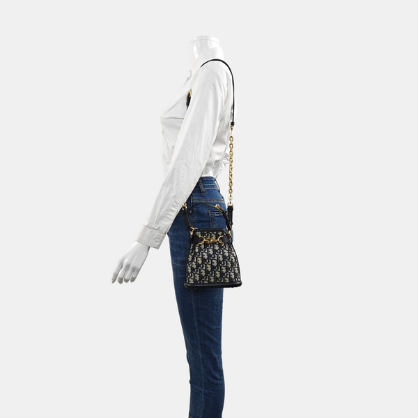 C'est Dior Small Oblique Canvas Blue