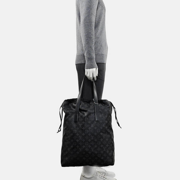 Monogram Coated Canvas Bucket Bag Black