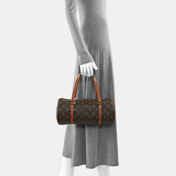 PAPILLON MM Monogram Coated Canvas Brown