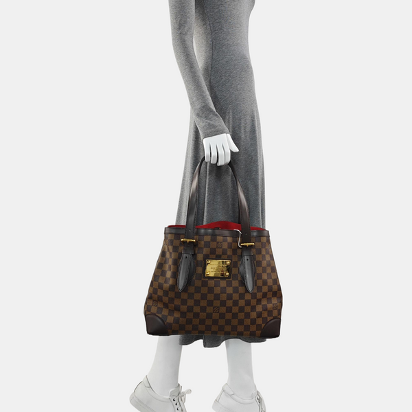 HAMPSTEAD MM Damier Ebene Coated Canvas Brown