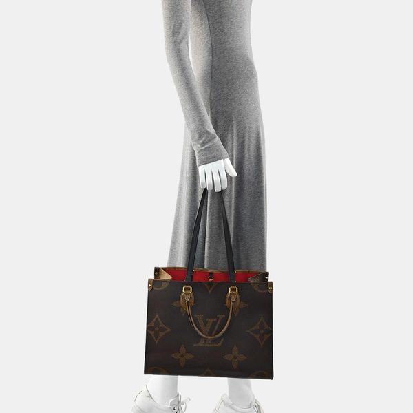 ONTHEGO MM Monogram Coated Canvas Brown