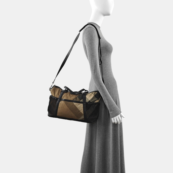 Nylon Shoulder Bag Brown