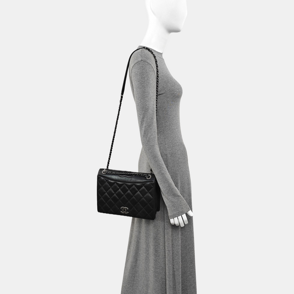 BALLERINE Medium Quilted Calfskin Black
