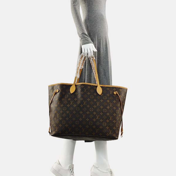 NEVERFULL GM Monogram Coated Canvas Brown