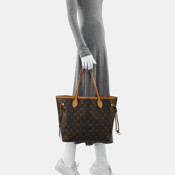 NEVERFULL MM Monogram Coated Canvas Brown