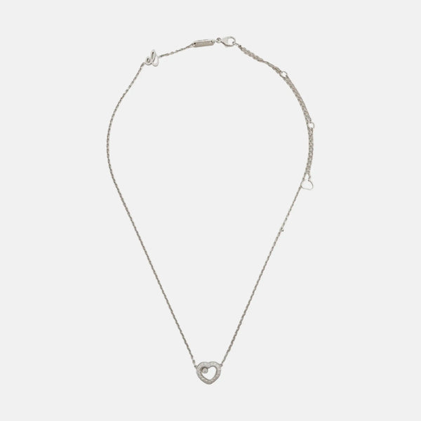 HAPPY DIAMONDS 18k White Gold Silver Necklace