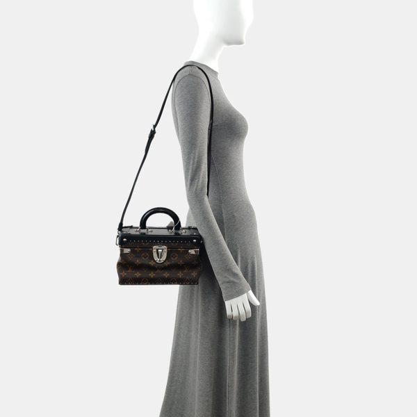Monogram Coated Canvas Shoulder Bag Brown