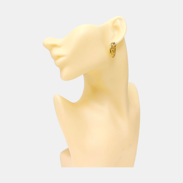 Metal Gold Stud Earrings