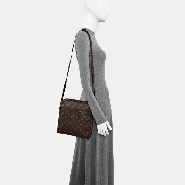 TROTTEUR Monogram Coated Canvas Brown
