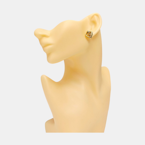 Petit CD Metal Gold Clip On Earrings