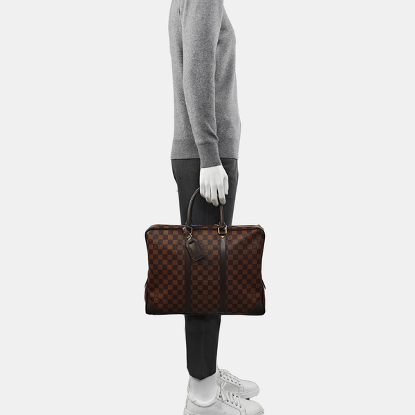 PORTE-DOCUMENTS Damier Ebene Coated Canvas Brown