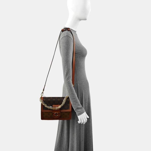 DAUPHINE MM Monogram Coated Canvas Brown