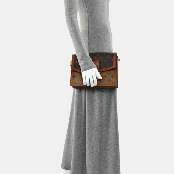 DAUPHINE MM Monogram Coated Canvas Brown