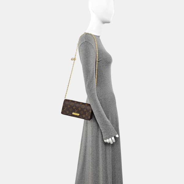 Lily Monogram Coated Canvas Brown