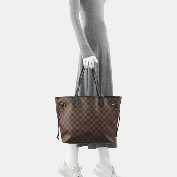 NEVERFULL MM Damier Ebene Coated Canvas Brown