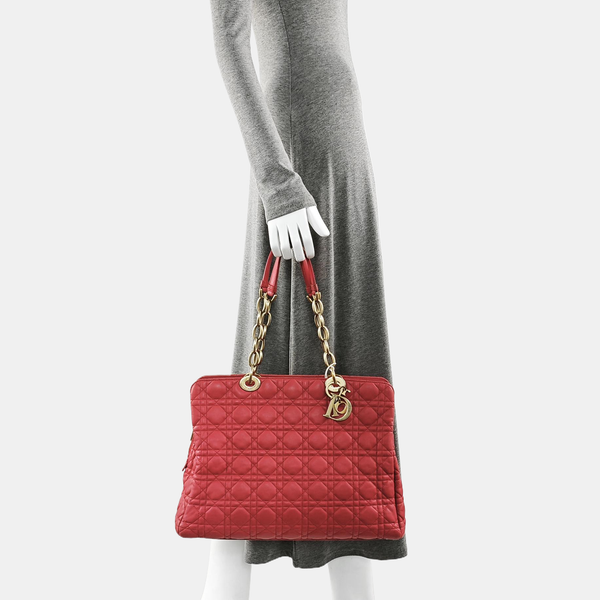 Dior Soft Cannage Lambskin Red