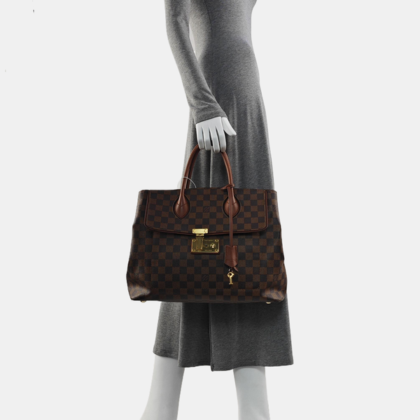 ASCOT Damier Ebene Coated Canvas Brown