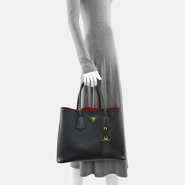 Double Saffiano Calfskin Black